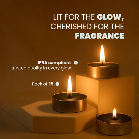 IRIS Celeste Black Oudh Scented Tealight Candles