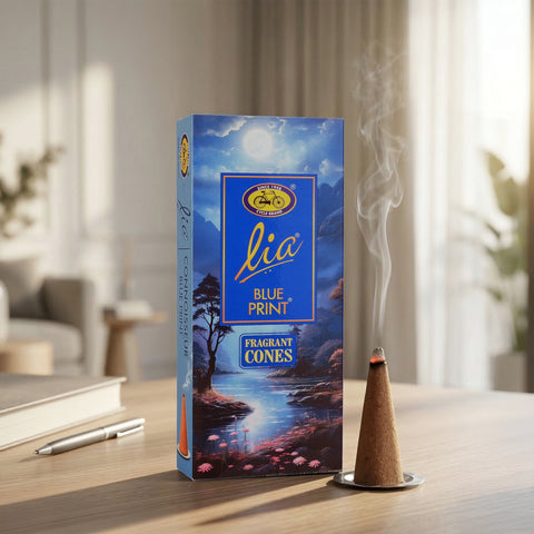 Blue Print Pack of 3 Incense Cones - Lia Connoisseur Series