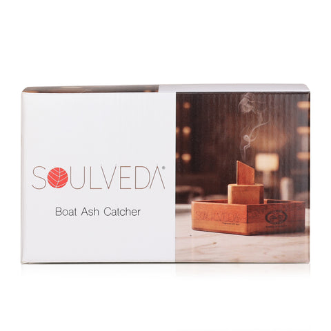 2-in-1 Steamer Boat Wooden Incense Holder & Ash Catcher | Agarbatti Stand & Incense Cone Holder | Heat Resistant, Easy to Clean | Ideal for Pooja, Meditation, Yoga, Home & Office Decor