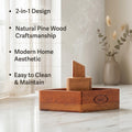 2-in-1 Steamer Boat Wooden Incense Holder & Ash Catcher | Agarbatti Stand & Incense Cone Holder | Heat Resistant, Easy to Clean | Ideal for Pooja, Meditation, Yoga, Home & Office Decor - thumbnail 4