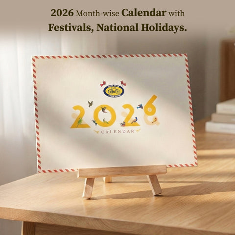 2026 Indian Festivals & Holidays Desk Calendar | Monthly Planner