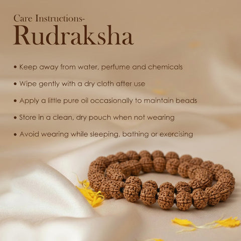 5 Mukhi Brass Capping Natural Rudraksha Mala 100% Original & Certified