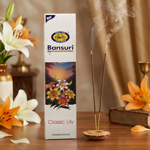 Bansuri Classic Lily Agarbathi | Floral Incense for Calm Ambience
