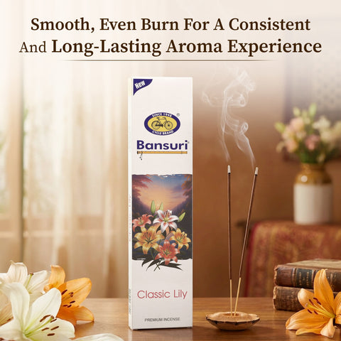 Bansuri Classic Lily Agarbathi | Floral Incense for Calm Ambience
