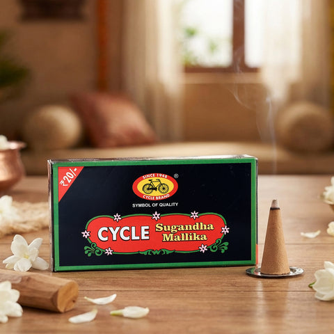Sugandha Mallika Incense Cones | Pack of 3 (54 Cones)