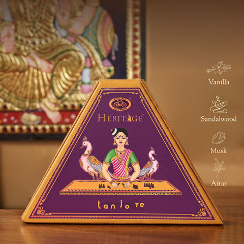 Cycle Heritage Celebration Collection – Signature Temple Incense Cones Inspired by 6 Indian Heritage Art Forms (72 Cones + Free Holder)
