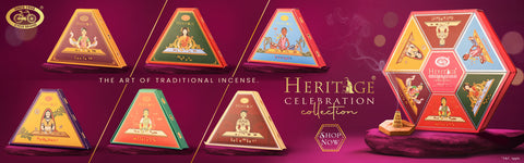 Cycle Signature Temple Incense Cones Inspired by 6 Indian Heritage Art Forms (72 Cones + Free Holder)