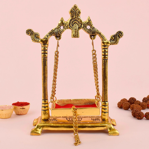 Elegant Metal Laddu Gopla Jhula For Janamshatmi