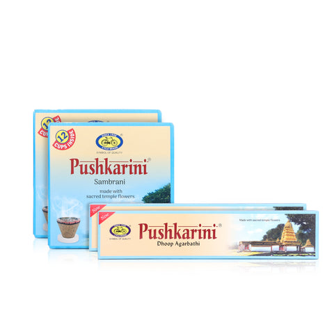 Pushkarini Cup Sambrani + Dhoop Bathi - Pack of 4