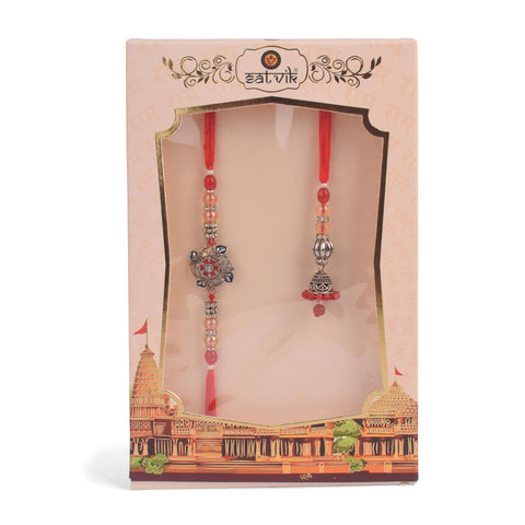 Harmony & Devotion: Couple Rakhi Set