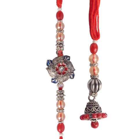 Harmony & Devotion: Couple Rakhi Set