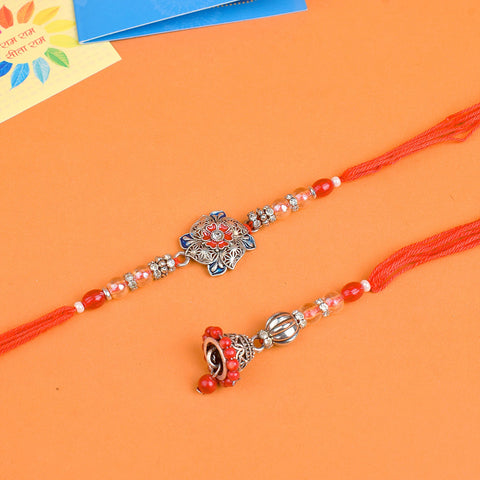 Harmony & Devotion: Couple Rakhi Set