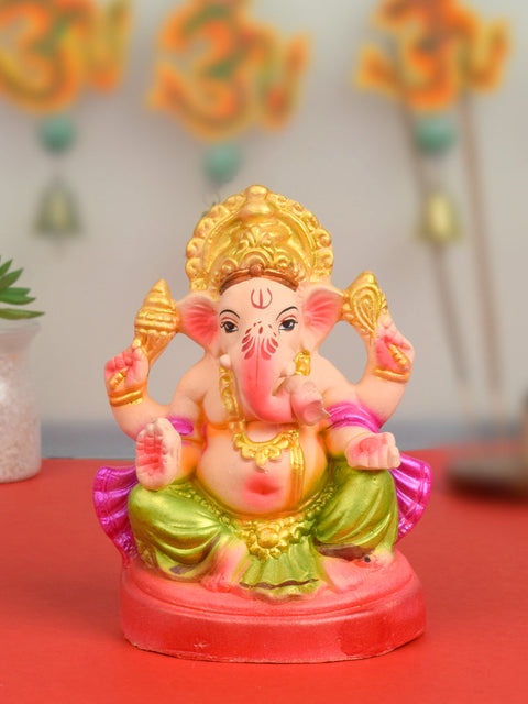 6-Inch Eco-Friendly Ganesha Idol in Gajanan Pose