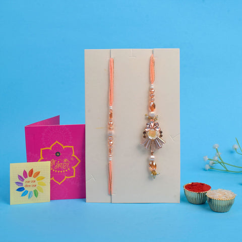 Elegant Matching Rakhi Set for Couples