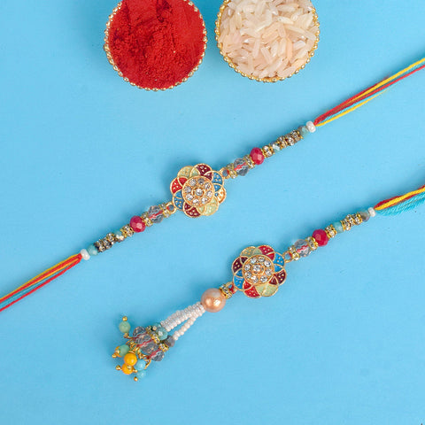 Celebrate Together: Couple Rakhi Bhaiya Bhabhi Rakhi Set