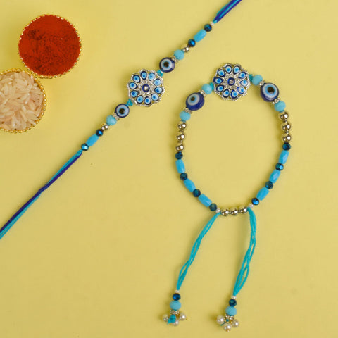 His & Hers Couple Rakhi Set