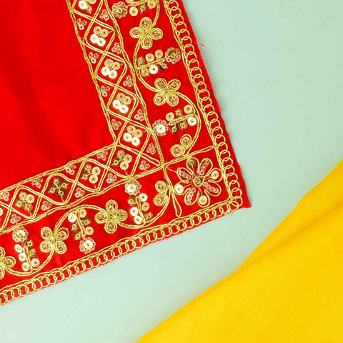 Designer Border Aasan 16x16 Inch (Small) – Pack of 4