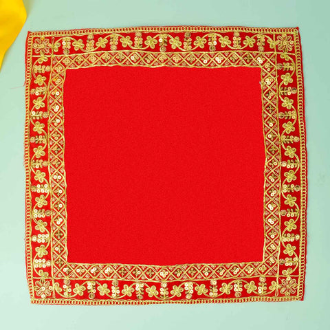 Designer Border Aasan 16x16 Inch (Small) – Pack of 4