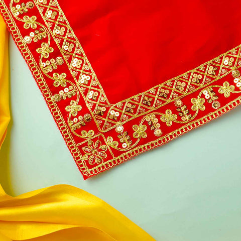 Designer Border Aasan 16x24 Inch (Big) – Pack of 4
