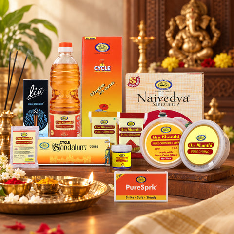 Daily Puja Essentials Combo | 12 Puja Samagri Products