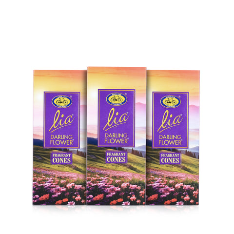Darling Flower Pack of 3 Incense Cones - Lia Connoisseur Series