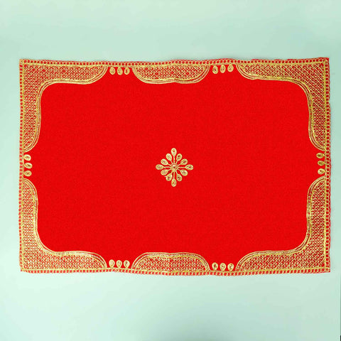 Designer Border Velvet Aasan | India’s Largest Pooja Accessories Brand - www.satvikstore.in