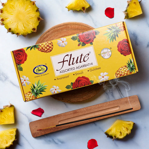 Flute Assorted Agarbathi - Anarasiya, Shivuli, and Gulabee