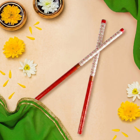 Handcrafted Designer Wooden Dandiya Sticks