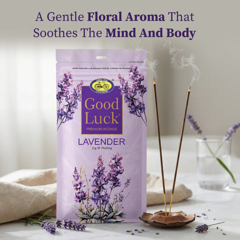 Good Luck Lavender – Calming Premium Incense Sticks for Relaxation