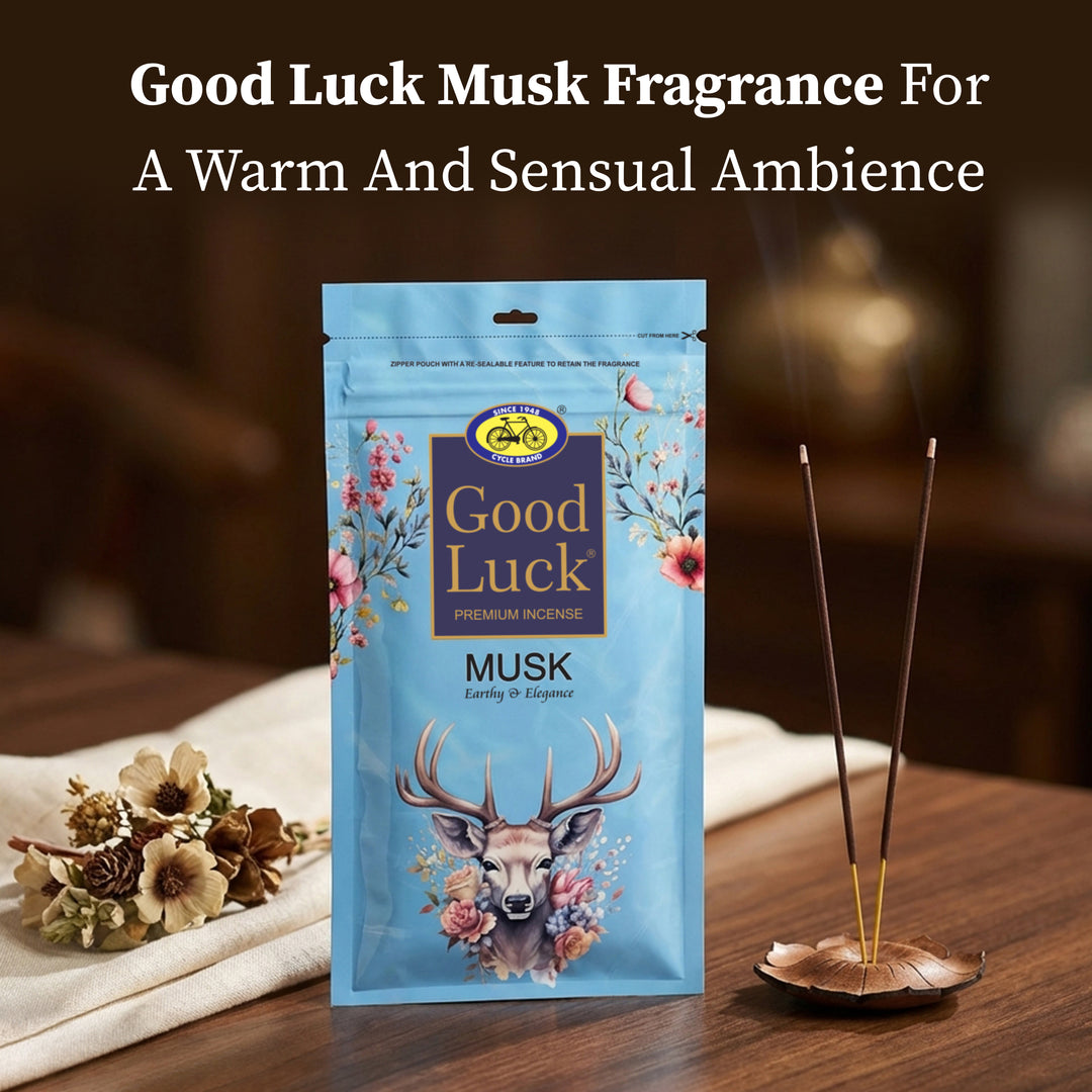 Good Luck Musk – Warm & Earthy Premium Incense Sticks – Cycle.in