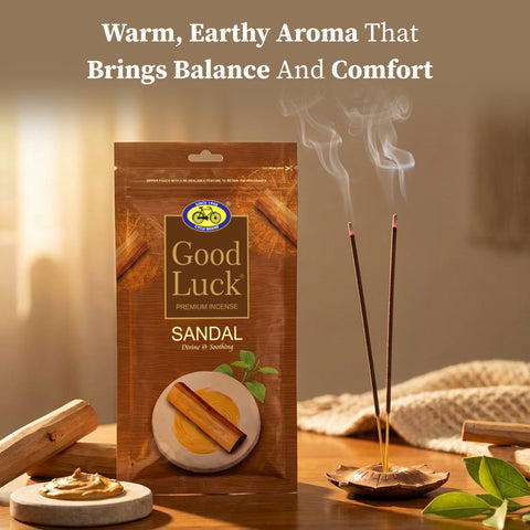 Good Luck Sandal – Sacred Sandalwood Premium Incense for Daily Use
