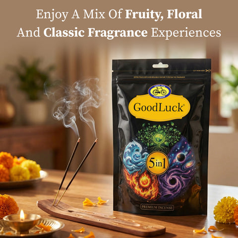 Good Luck 5 in 1 – Premium Incense Sticks Variety Pack