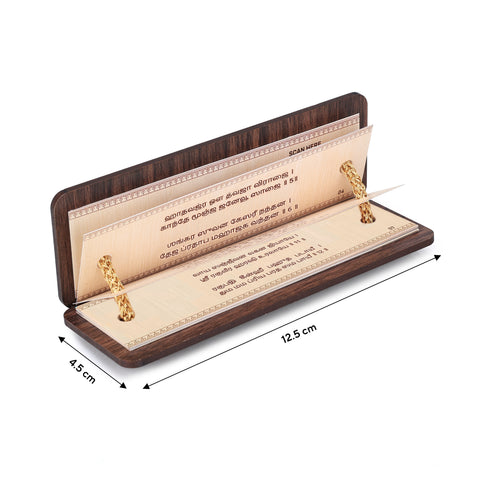 Tamil Script Hanuman Chalisa in Palm Leaf Motif | Non-tearable pages | Durable, lightweight and travel friendly