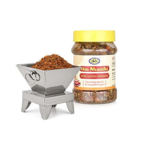 Hawan Kund with Pure Havan Samagri for Home Puja