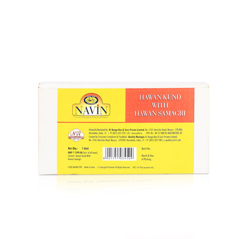 Hawan Kund with Pure Havan Samagri for Home Puja