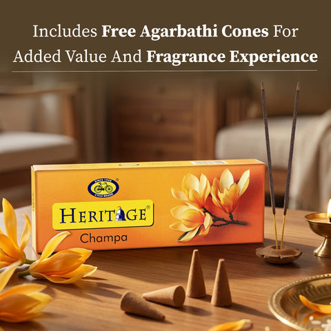 Heritage Champa Agarbathi – Exotic Floral Warmth for Serene Spaces