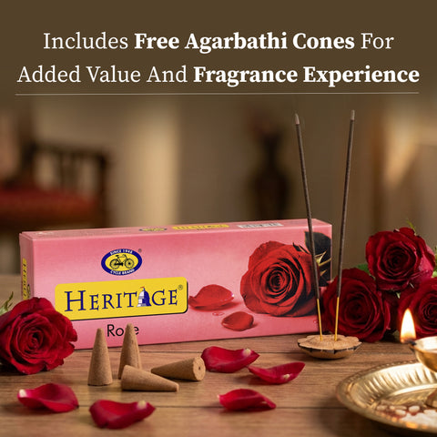 Heritage Rose Agarbatti – A Fragrance of Grace & Warmth