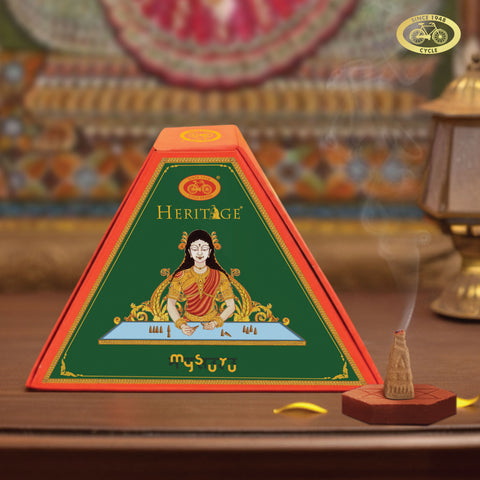 Cycle Heritage Celebration Collection – Signature Temple Incense Cones Inspired by 6 Indian Heritage Art Forms (72 Cones + Free Holder)