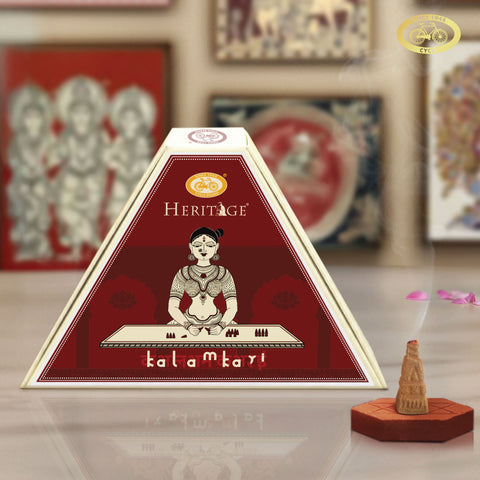 Cycle Heritage Celebration Collection – Signature Temple Incense Cones Inspired by 6 Indian Heritage Art Forms (72 Cones + Free Holder)