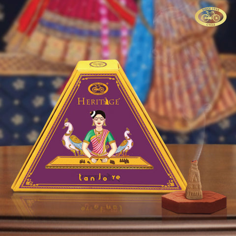 Cycle Heritage Celebration Collection – Signature Temple Incense Cones Inspired by 6 Indian Heritage Art Forms (72 Cones + Free Holder)