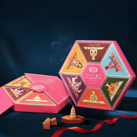 Cycle Heritage Celebration Collection – Signature Temple Incense Cones Inspired by 6 Indian Heritage Art Forms (72 Cones + Free Holder)