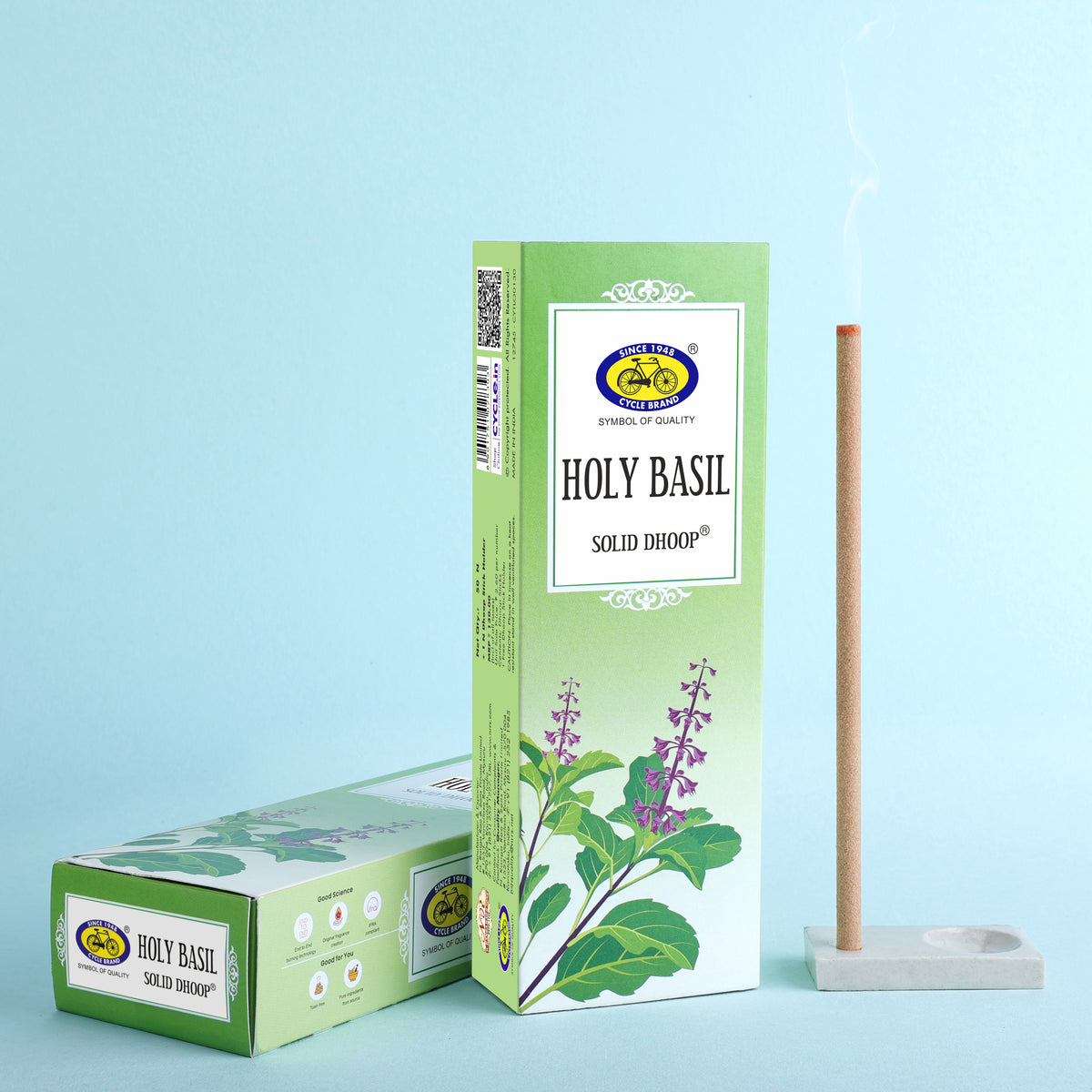 Holy Basil (Tulsi) Bambooless Solid Dhoop – Cycle.in