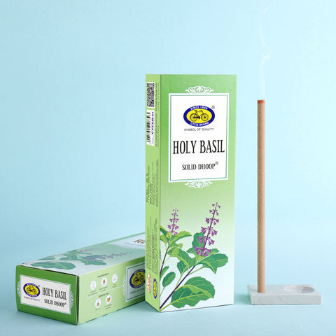 Holi Basil (Tulsi) Bambooless Solid Dhoop