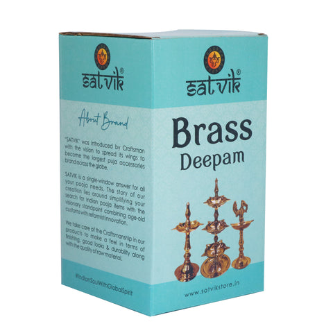 9.5 Inch Brass Peacock Kerala Diya