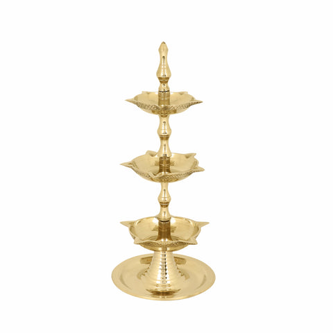 Brass 3 Step Kerala Inauguration Diya