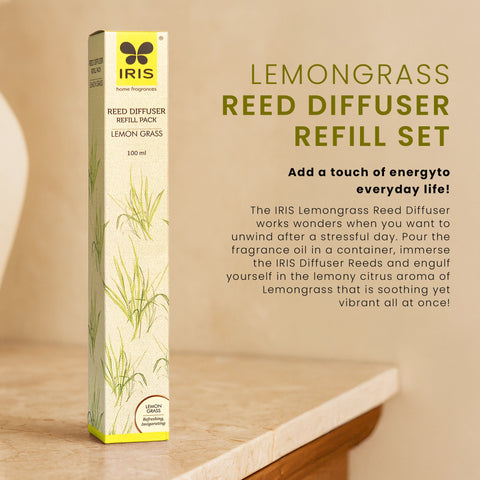IRIS Lemongrass Reed Diffuser Refill Set