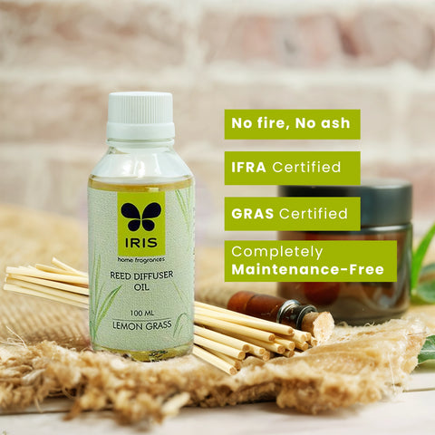 IRIS Lemongrass Reed Diffuser Refill Set