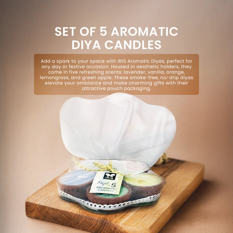 IRIS Set of 5 Aromatic Diyas