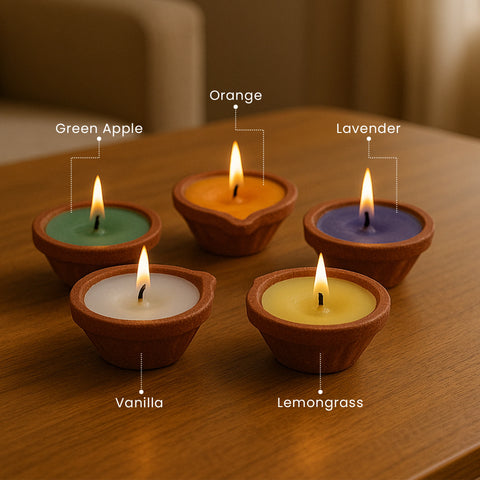 IRIS Set of 5 Aromatic Diyas