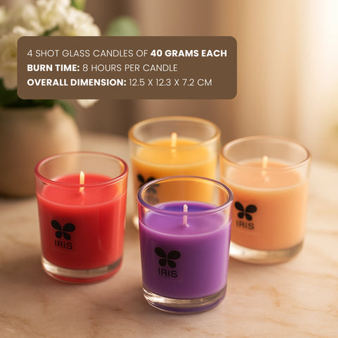 IRIS Fragranced Shot Glass Candle - 4 Variants